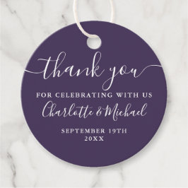 Etiquetas Para Lembrancinhas Escrito Elegante Obrigado Casamento Roxo
