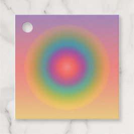 Etiquetas Para Lembrancinhas Espaço Colorido do Círculo Concentrado Arco-Íris