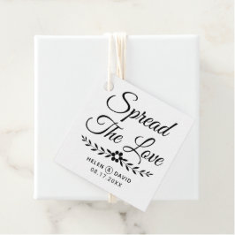 Etiquetas Para Lembrancinhas Espalhe a tipografia negra do Love, casamento flor