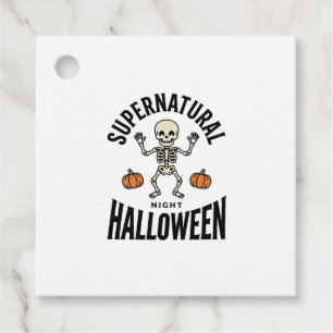 Etiquetas Para Lembrancinhas Esqueleto de Halloween Supernatural Engraçado Vint