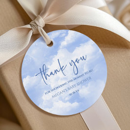 Etiquetas Para Lembrancinhas Estamos No Chá de fraldas Azul Cloud Nine