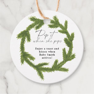 Etiquetas Para Lembrancinhas Estoure quando ela estoura coroa de Natal moderna