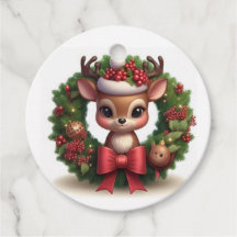 Étiquette Cadeau "Renne"