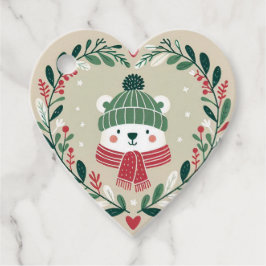 Etiquetas Para Lembrancinhas Etquette cadeau “Coeur de Noel“