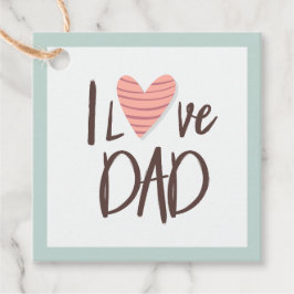 Etiquetas Para Lembrancinhas Eu adoro pai - dia de os pais - coração