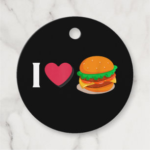 Etiquetas Para Lembrancinhas Eu Amo Hambúrguer Cheeseburger Alimentação Não Sau