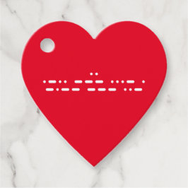 Etiquetas Para Lembrancinhas "Eu te amo" no Código Morse