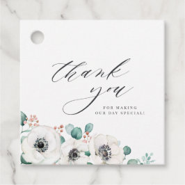 Etiquetas Para Lembrancinhas Eucalyptus anemone floral obrigado você casamento