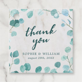 Etiquetas Para Lembrancinhas Eucalyptus e Marble Obrigado