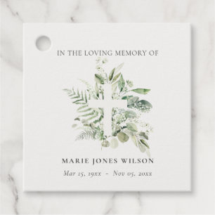 Etiquetas Para Lembrancinhas Eucalyptus Fern Fauna Cross Memorial Simpatia