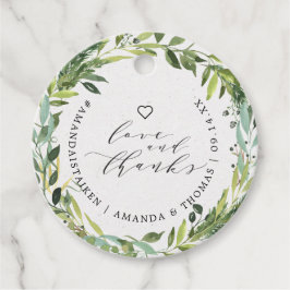 Etiquetas Para Lembrancinhas Eucalyptus Greenerence Love e Obrigados Obrigado