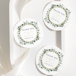 Etiquetas Para Lembrancinhas Eucalyptus Greenery Dourado Sage Weding Obrigado