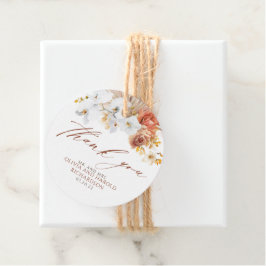 Etiquetas Para Lembrancinhas Exótico Terracota Floral Elegante Boho Obrigado