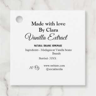 Etiquetas Para Lembrancinhas Extrato de baunilha casado adicionar ingredientes 