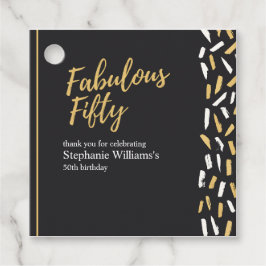 Etiquetas Para Lembrancinhas Fabulous Fifty Golden Modern Woman's 50th Birthday