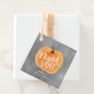 Etiquetas Para Lembrancinhas Fall Autumn Little Pumpkin 2 Side Obrigado Chalk