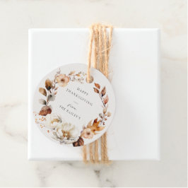 Etiquetas Para Lembrancinhas Fall Floral Wreath Elegante