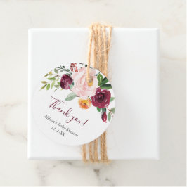 Etiquetas Para Lembrancinhas Fall flordy blush cor-de-rosa cor-de-rosa no outon