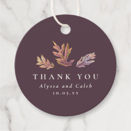 Etiquetas Para Lembrancinhas Fall Folhas no outono obrigado de casamento