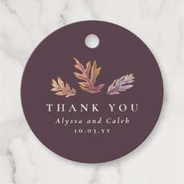 Etiquetas Para Lembrancinhas Fall Folhas no outono obrigado de casamento