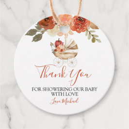 Etiquetas Para Lembrancinhas Fall In Love Pumpkin Stroller Floral Baby Shower