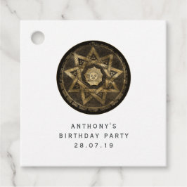 Etiquetas Para Lembrancinhas Fantasia Gótica Mística Dourada e Negra