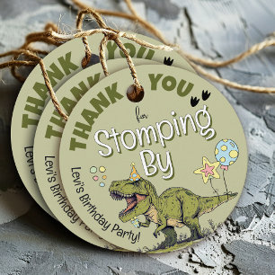Etiquetas Para Lembrancinhas Favor de Aniversário de Menino com um T-Rex Dinoss