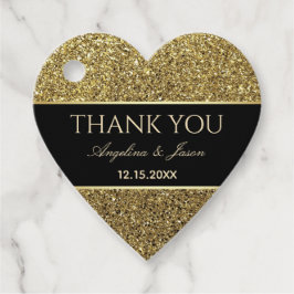 Etiquetas Para Lembrancinhas Favor de Casamento Chic Dourado e Preto