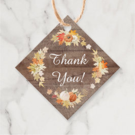 Etiquetas Para Lembrancinhas Favor de Chá de Noiva de Folhas de Outono Rústico 