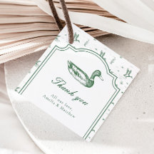 Favor de Chuveiro de Bebê Pato Mallard Toile Neutr