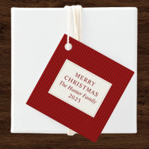 Favor de Natal Minimalista Moderno Vermelho