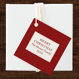 Etiquetas Para Lembrancinhas Favor de Natal Minimalista Moderno Vermelho