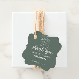 Etiquetas Para Lembrancinhas Favoritos do Casamento Floral Mínimo Verde Florest