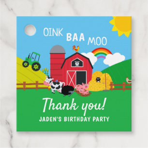 Etiquetas Para Lembrancinhas Fazenda Barnyard Animal Birthday Obrigado Criança