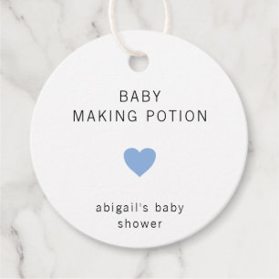 Etiquetas Para Lembrancinhas Fazer bebê Potion Modern Blue Boy Chá de fraldas