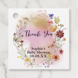 Etiquetas Para Lembrancinhas Feijão De Flor Selvagem Em Chá de fraldas De Sangu