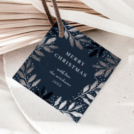 Etiquetas Para Lembrancinhas Feiras de Foil Elegantes Feriado de Natal Feliz