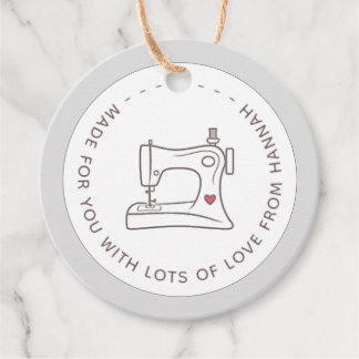 Etiquetas Para Lembrancinhas Feita Para Você Com Máquina De Costura E Coração D