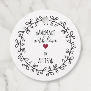 Etiquetas Para Lembrancinhas #FeitoAMãoComAmor Arte Personalizada / Artesanato