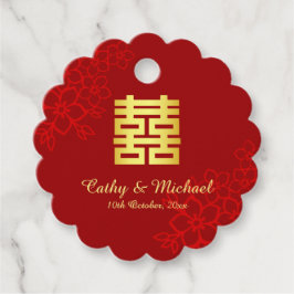 Etiquetas Para Lembrancinhas Felicidade dupla fundo floral casamento chinês