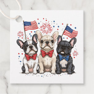 Etiquetas Para Lembrancinhas Feliz 4 De Julho, Buldog Francês