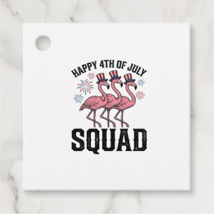 Etiquetas Para Lembrancinhas Feliz 4 de Julho Flamingo Squad Vector Design_1