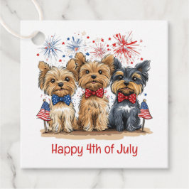 Etiquetas Para Lembrancinhas Feliz 4 De Julho Yorkshire Terrier Dogs