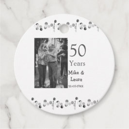 Etiquetas Para Lembrancinhas Feliz 50º aniversário adicionar nome do casal data