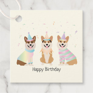 Etiquetas Para Lembrancinhas Feliz Aniversário Cães Pembroke Welsh Corgi