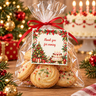 Etiquetas Para Lembrancinhas Feliz Aniversário de Natal Personalizado Obrigado