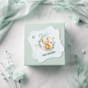 Etiquetas Para Lembrancinhas Feliz Aniversário do Querido Urso Verde