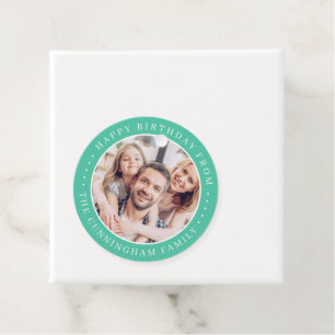 Etiquetas Para Lembrancinhas Feliz Aniversário Foto da Família Simples