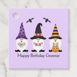 Etiquetas Para Lembrancinhas Feliz aniversário Gnomie Halloween Roxo Laranja