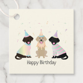Etiquetas Para Lembrancinhas Feliz Aniversário Labrador Cachorros de Retriever
